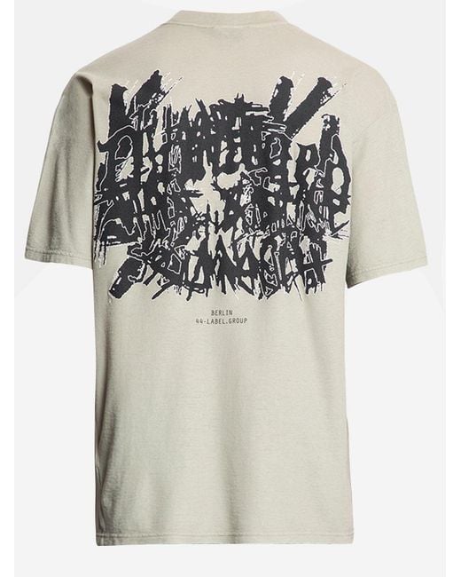 44 Label Group White Cotton T Shirt With Print