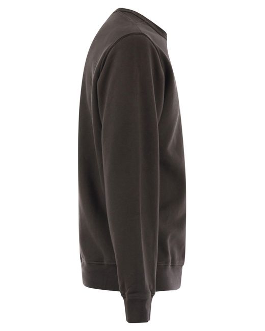 Stone Island Crewneck Sweatshirt Met Badge in het Black