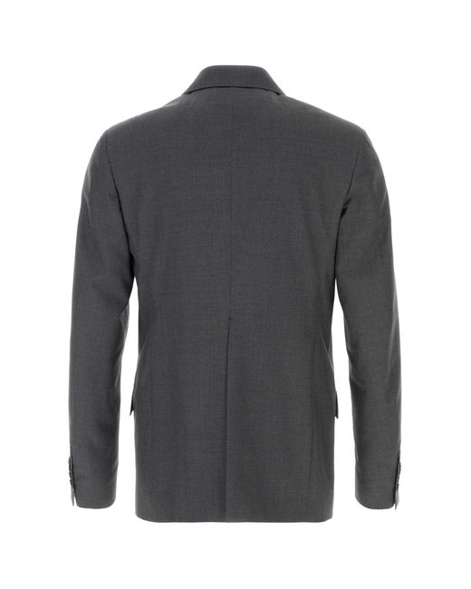 Jil Sander Black Graphite Wool Blazer for men