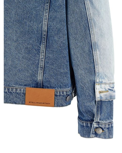Stella McCartney Blue Denim Jacket With Contrasting Panel