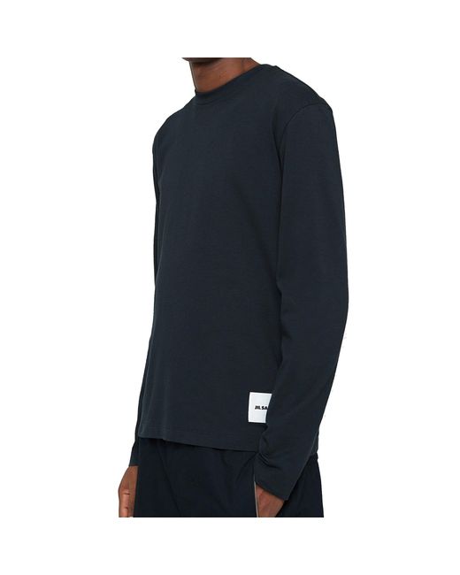 Jil Sander Pack Van 3 Lange Mouwen T -shirt in het Black voor heren