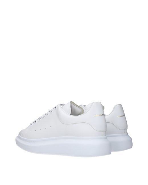 Alexander McQueen White Sneakers Oversize Uomo Pelle Bianco for men