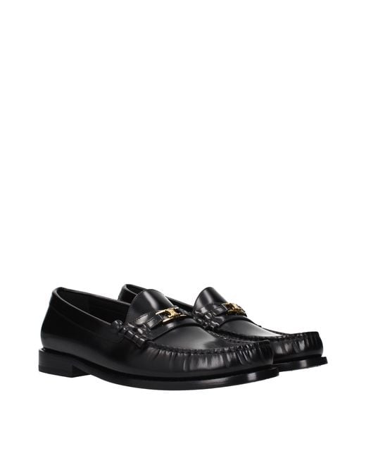 Céline Black Loafers Luco Leather