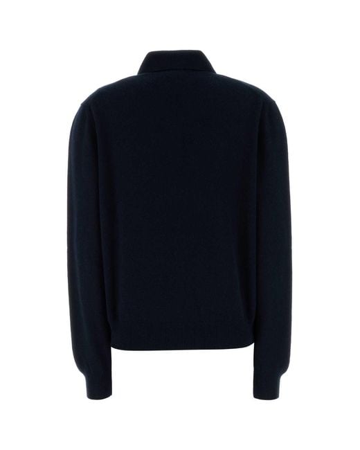 Miu Miu Blue Midnight Cashmere Polo Shirt