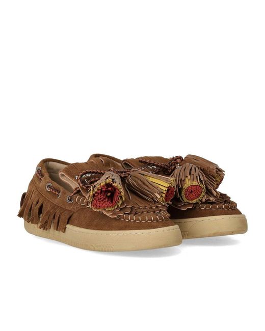 Elena Iachi Brown Loafer With Tassels