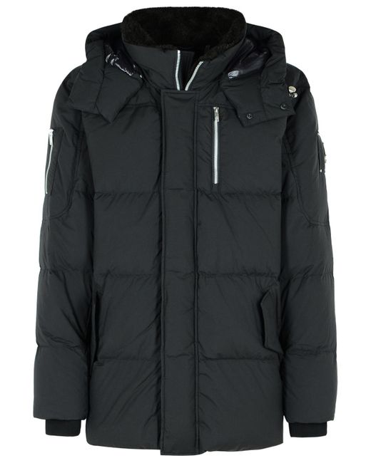 Moose Knuckles 'everest 3 Q' Zwart Nylon En Katoen Down Jas in het Black