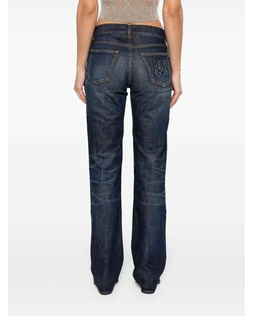 Palm Angels Blue Straight Leg Denim Jeans