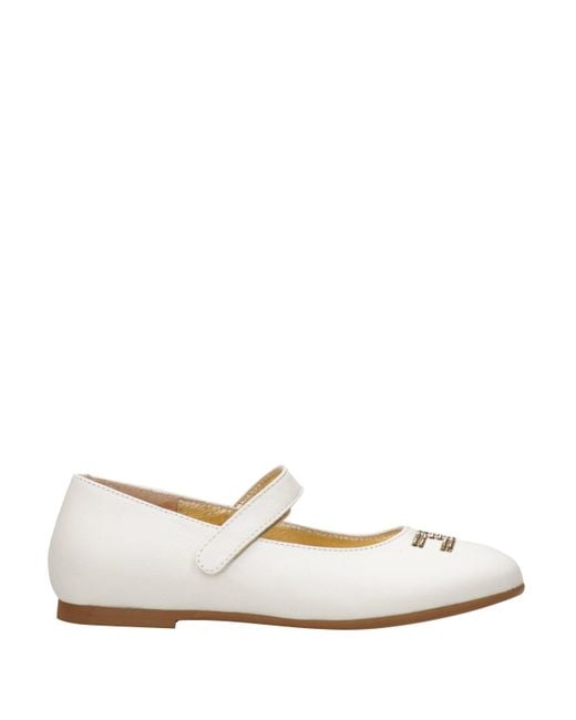 Elisabetta Franchi White Flat Shoes