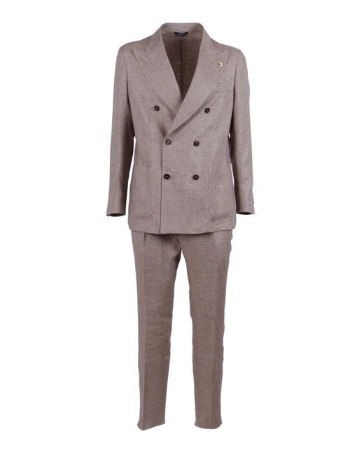 Tombolini Gray Zero Gravity Linen Suit for men
