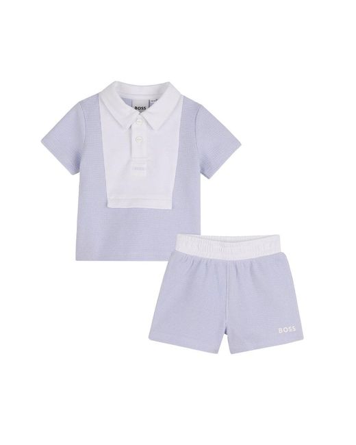 Boss White Set Polo+Short