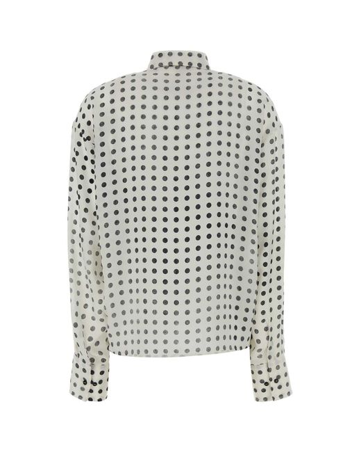 Ermanno Scervino White Regular Polka Dot Shirt