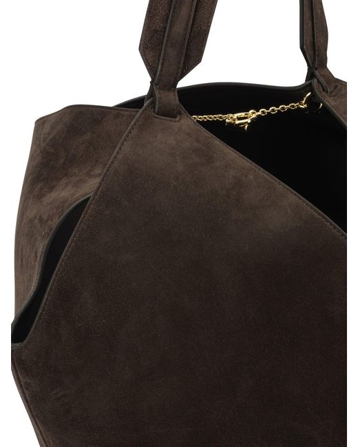 Khaite Black Calf Leather Shoulder Bag