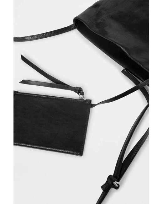 Ann Demeulemeester Black Ger Mini Soft Shoulder Bag