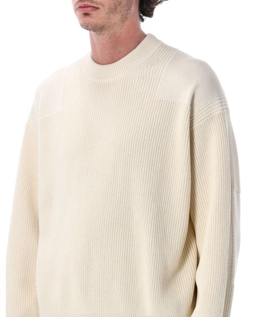 Studio Nicholson White Combo Knit Sweater for men