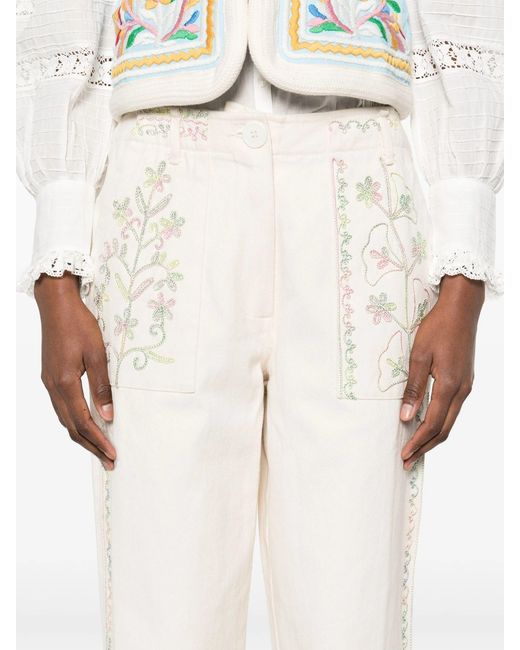Antik Batik Straight Broek in het White