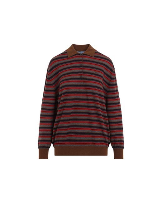 Prada Red Cashmere Polo