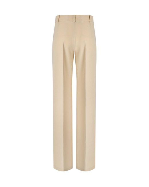 FEDERICA TOSI Natural Butter Wide Leg Trousers