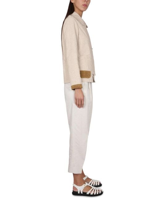 Fay Natural Three-Hook Jacket