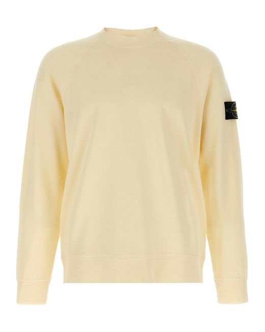 Sudadera de insignia de logotipo de Stone Island de hombre de color Natural