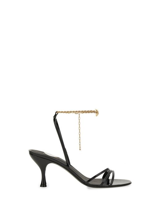 Ferragamo White Patent Calf Sandals
