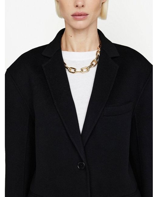 Anine Bing Black Quinn Single-Breasted Blazer