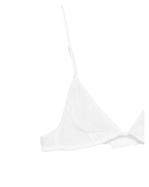 Oseree White Bridal Lace Triangle Set