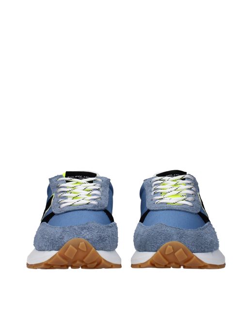 Philippe Model Sneakers Antibes Man Fabric Blau/Gelb Fluo in Blue für Herren