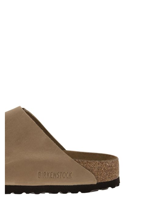 Birkenstock Arizona Lederen Slipper in het Brown