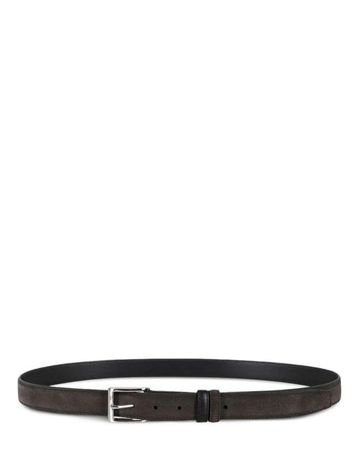 Hogan Black Stylish Calfskin Belt For for men