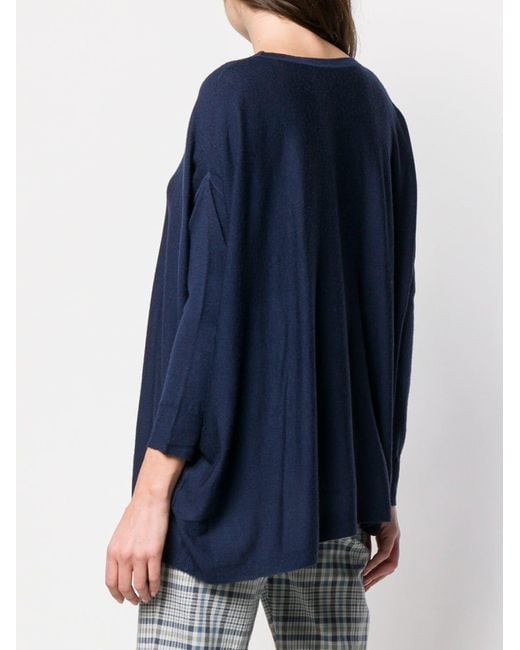 LA ROSE Blue Sottomettimi Fine Knit Sweater