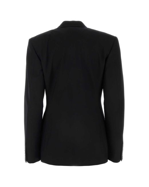 Balenciaga Black Wool Blazer Jacket By