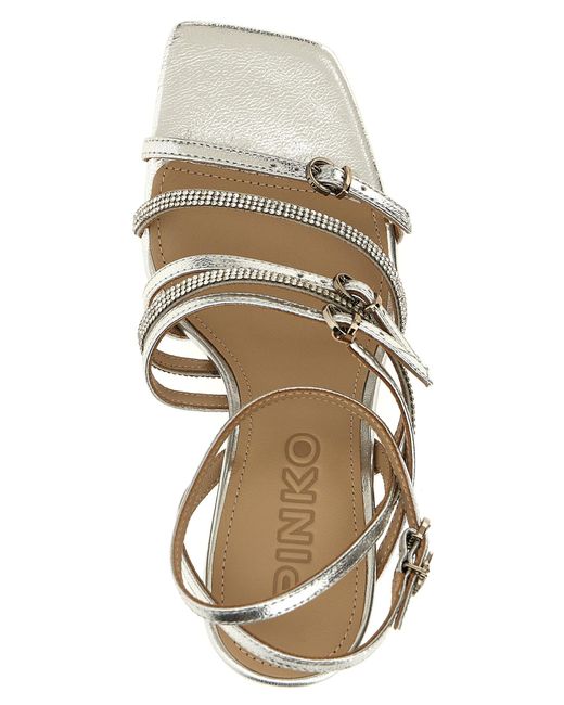 Pinko White 'Lisa 01' Sandals