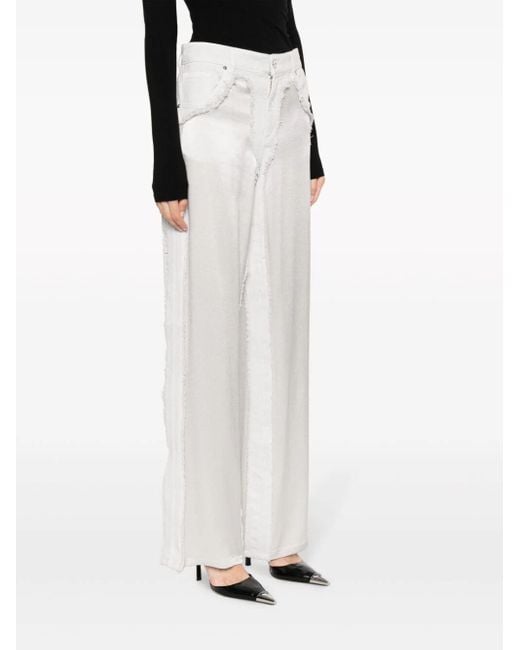 Blumarine White Panta Raso Ins.Denim