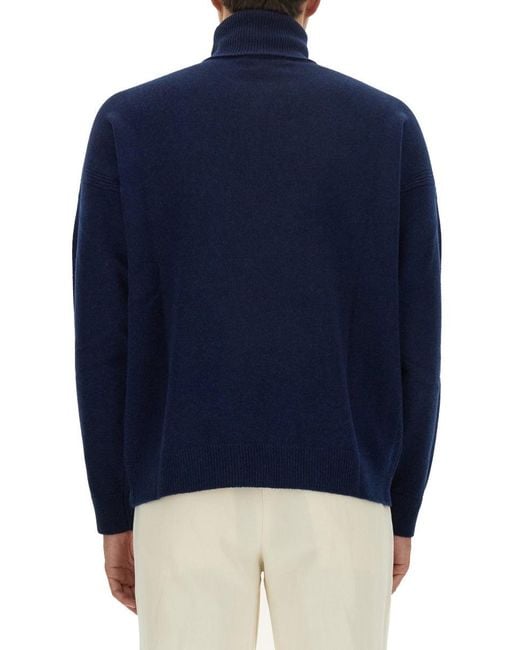 Maison Kitsuné Blue Maison Kitsuné Fox Head Jersey for men