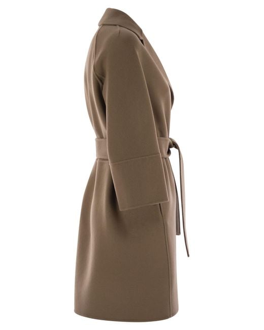 Max Mara Brown Arona Virgin Wool Coat