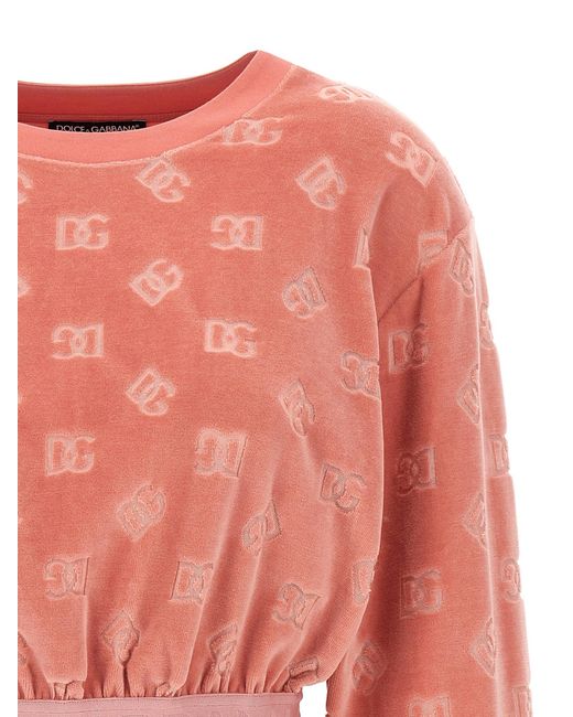 Dolce & Gabbana Logo Sweatshirt in het Pink
