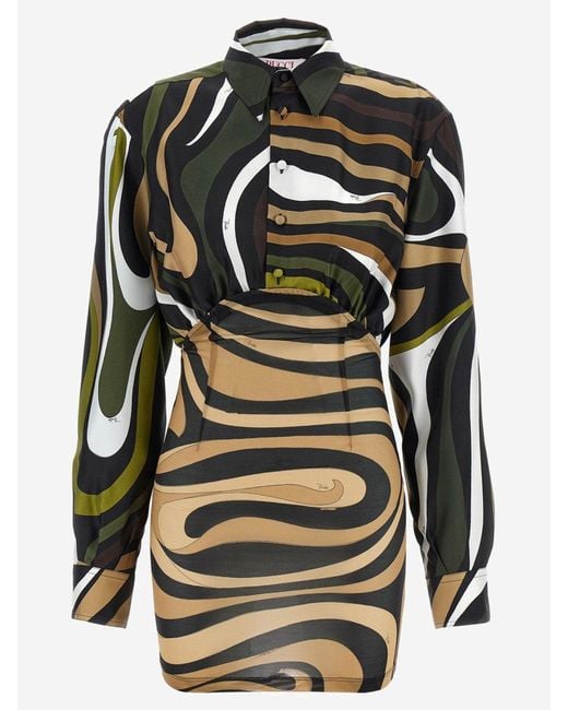 Emilio Pucci Black Marble Dress