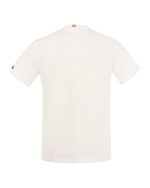 Mc2 Saint Barth Cotton T -Shirt mit Aperol Spritz Druck in White für Herren
