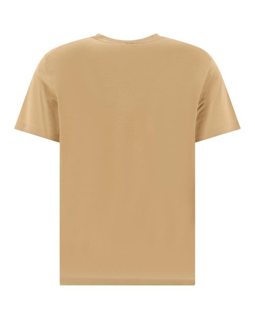 Herno Crêpe Jersey T -Shirt in Natural für Herren