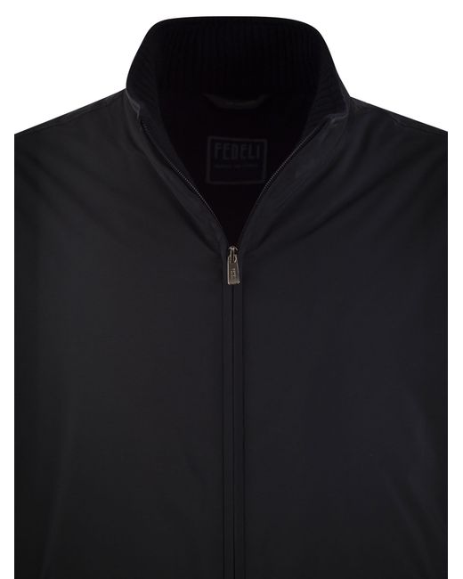Fedeli Bomber Jacket In Technische Stof in het Black voor heren
