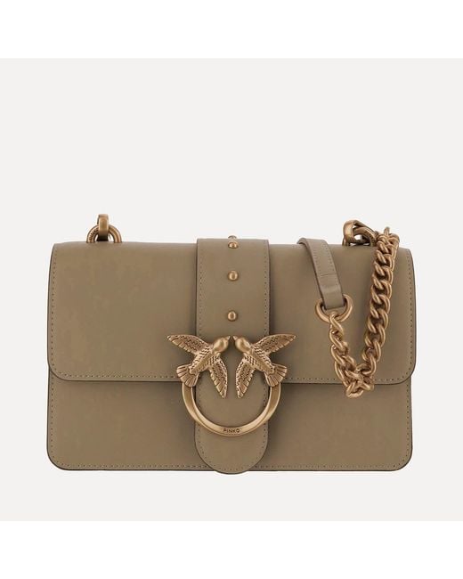 Pinko Natural Shoulder Bag Love One Classic Leather