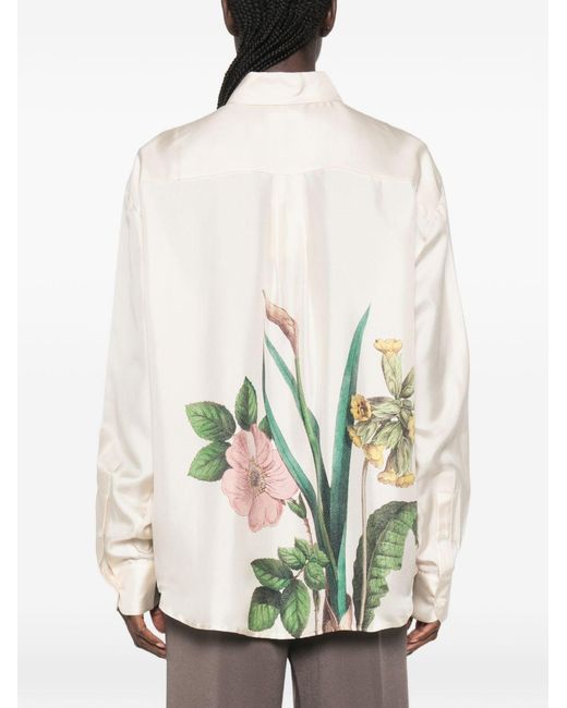 Pierre Louis Mascia White Printed Silk Shirt