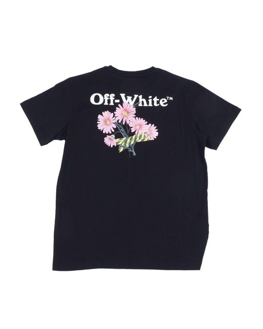 Off-White c/o Virgil Abloh Blue Daisy Tape Tee S/S