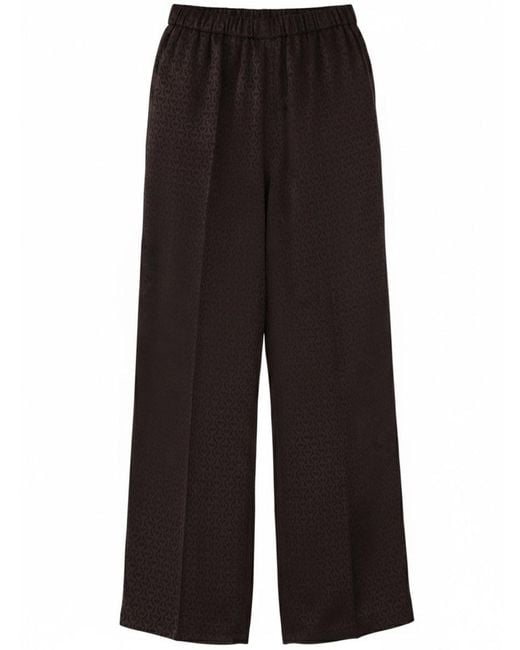 Gucci Black Silk Jacquard Pants