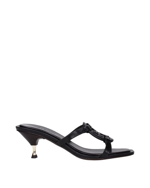 Tory Burch Black Leather Sandals