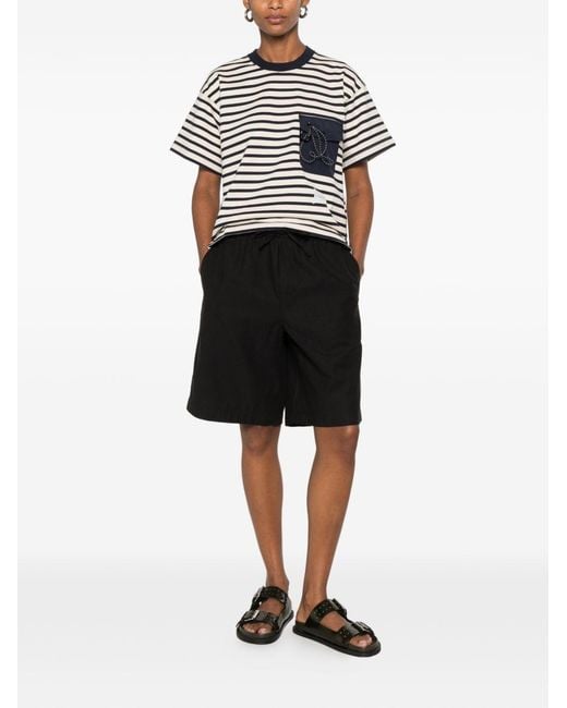 DUNST Black Cotton Blend Pajama Shorts