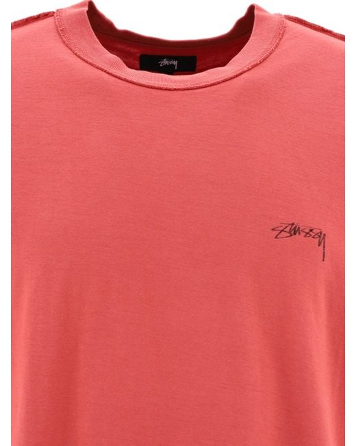 Camiseta de "perezoso" Stussy de hombre de color Pink