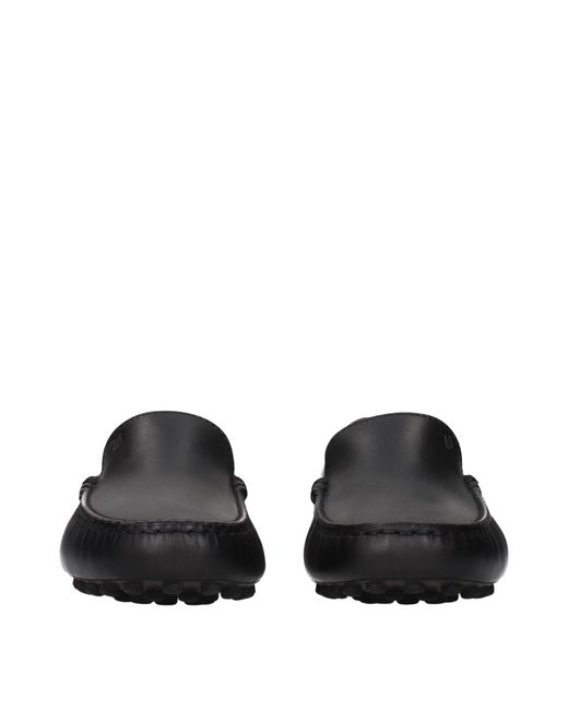 Tod's Black Loafers Leather