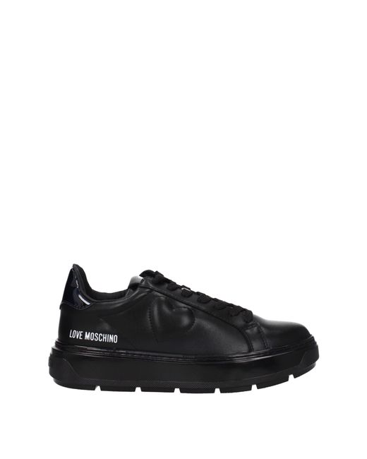 Love Moschino Black Sneakers Donna Pelle Nero