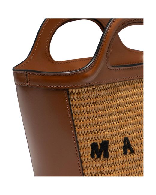 Marni Brown "Tropicalia Micro" Handtasche
